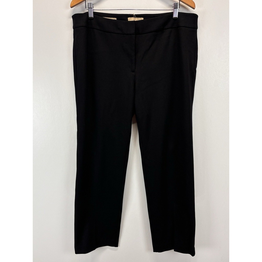 NEW! Talbots Italian Knit Dress Pants Sz 14W Plus Black Women's Career Business